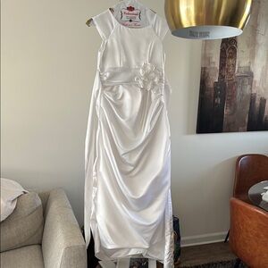 Beautiful Girl Flower/ Bridal/ Communion Dress Satin